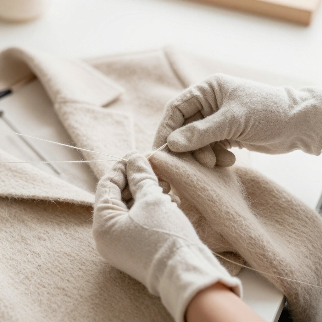 Travail artisanal du cachemire