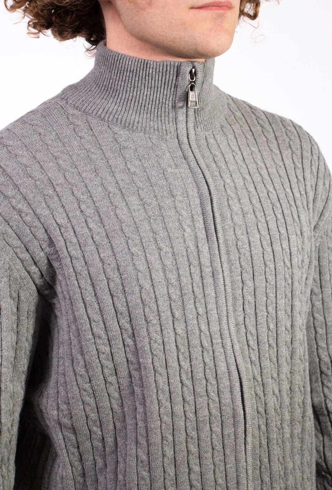 Full zip tréssé homme