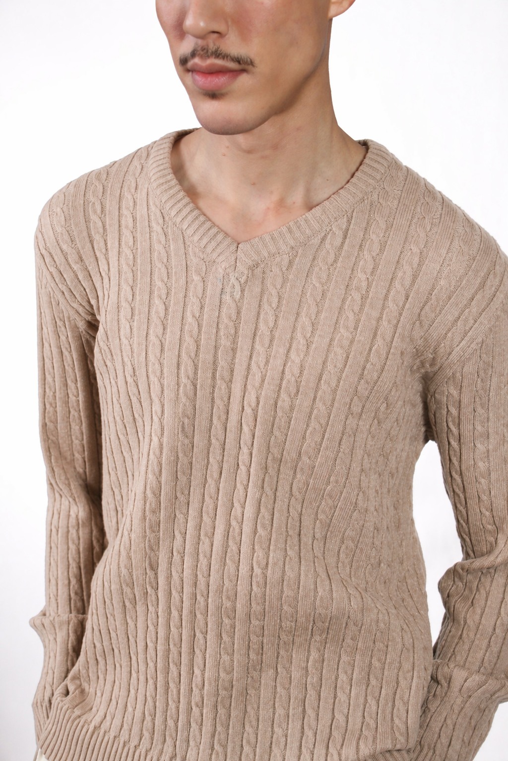 Col V tréssé homme